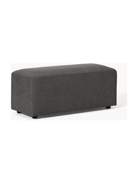 Pouf Melva, larg. 99 x prof. 42 cm, Tissu anthracite, larg. 99 x prof. 42 cm