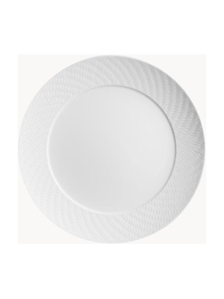 Ručne vyrobené plytké taniere z porcelánu No. 41, 2 ks, Porcelán, Biela, Ø 29 cm