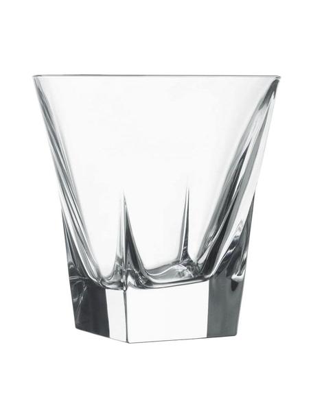 Szklanka z reliefem Fusion, 6 szt., Szkło, Transparentny, Ø 9 x W 10 cm, 270 ml