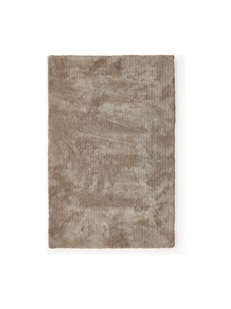 Načechraný koberec s vysokým vlasem Leighton, Mikrovlákno (100 % polyester, s certifikátem GRS), Hnědá, Š 200 cm, D 300 cm (velikost L)