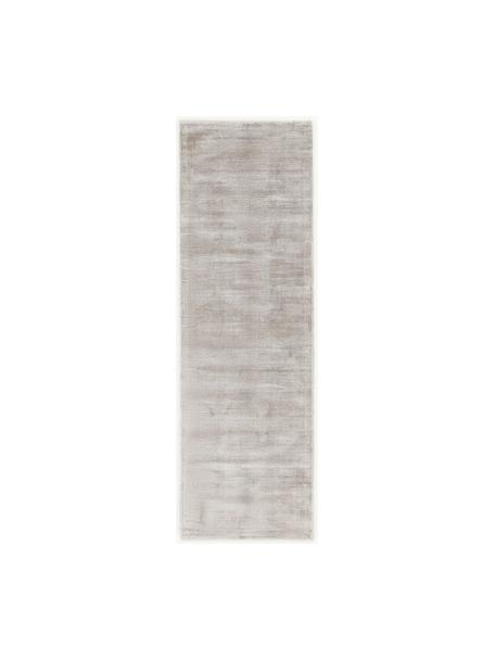 Ručne tkaný behúň z viskózy Jane, Svetlosivá, Š 80 x D 250 cm