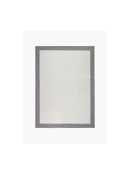 Tapis intérieur-extérieur, à faces distinctes Panama, 100 % polypropylène, Blanc cassé, gris, larg. 80 x long. 150 cm (taille XS)