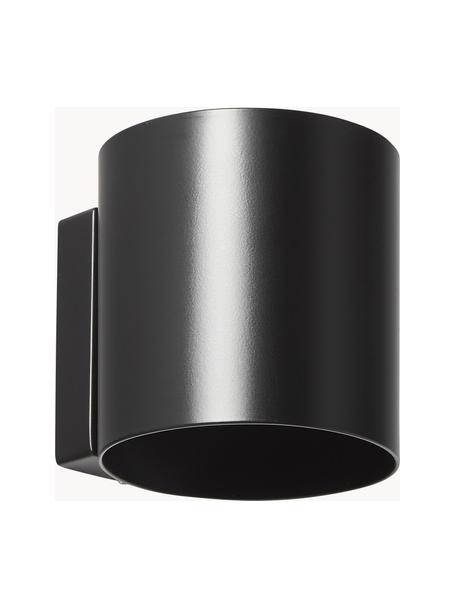 Aplique pequeño Roda, Pantalla: aluminio con pintura en p, Estructura: aluminio con pintura en p, Negro mate, An 10 x Al 10 cm
