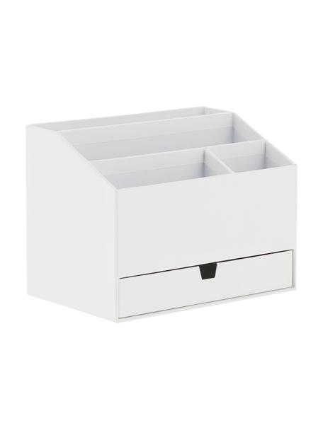 Przybornik na biurko Greta, Tektura laminowana, Biały, S 24 x W 18 cm