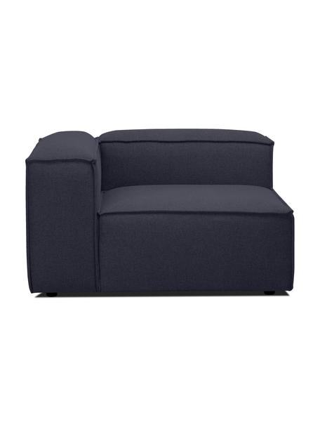 Eckmodul Lennon, Bezug: 100% Polyester Der strapa, Gestell: Massives Kiefernholz, FSC, Webstoff Dunkelblau, B 119 x T 119 cm, Eckteil links