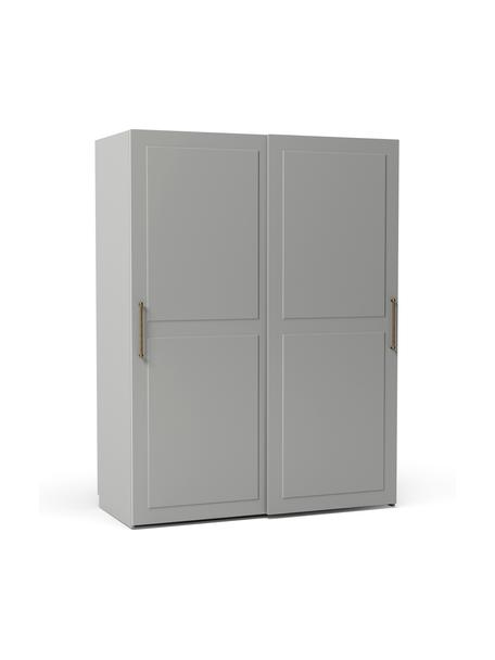 Armoire modulable en gris à portes coulissantes Charlotte, largeur 150 cm, plusieurs variantes, Bois, gris laqué, Basic Interior, hauteur 200 cm