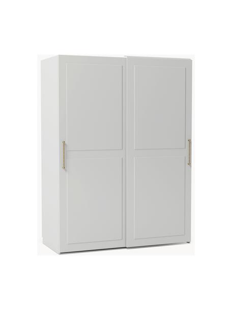 Modularer Schwebetürenschrank Charlotte, 150 cm Breite, mehrere Varianten, Korpus: Spanplatte, melaminbeschi, Grau, Basic Interior, B 150 x H 200 cm