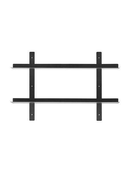 Étagère murale en métal Tag, Métal, enduit, Noir, larg. 80 x haut. 52 cm