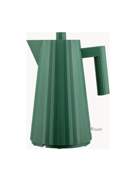 Bollitore con superficie strutturata Plissé 1,7 L, Resina termoplastica, Verde scuro, Larg. 21 x Alt. 29 cm