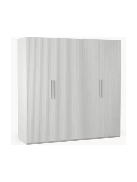 Armario modular Simone, 4 puertas (200 cm), diferentes variantes, Estructura: tablero aglomerado revest, Madera, gris, Interior Basic (An 200 x Al 200 cm)