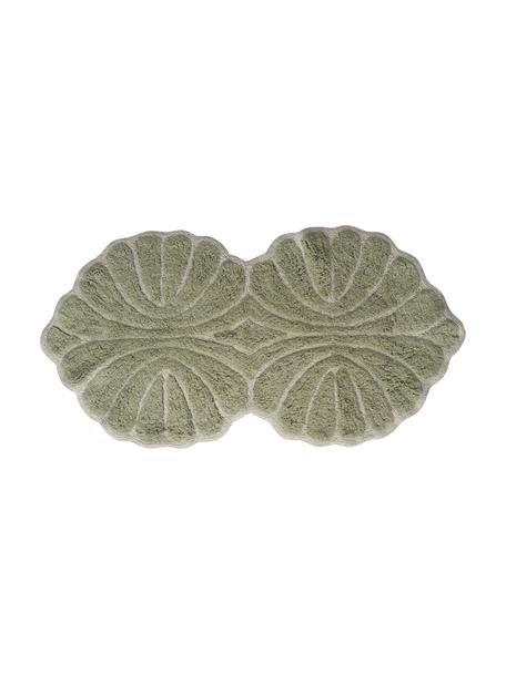 Badvorleger Soft in Hellgrün, 100% Baumwolle, BCI-zertifiziert, Hellgrün, Weiß, 70 x 130 cm
