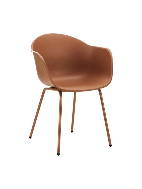 Sedia da giardino Claire, Gambe: metallo verniciato a polv, Marrone, Larg. 60 x Prof. 54 cm