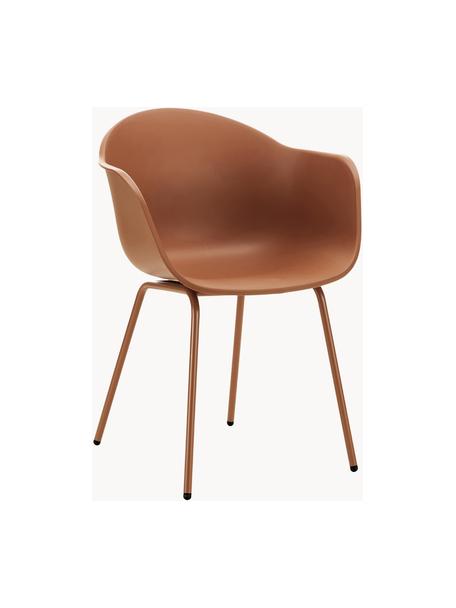Krzesło ogrodowe Claire, Nogi: metal malowany proszkowo, Brązowy, S 60 x G 54 cm