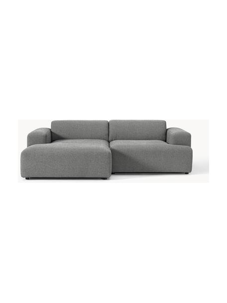 DIVANO SALOTTO MEGA SOFA IN TESSUTO ANGOLARE GRIGIO CON CUSCINI