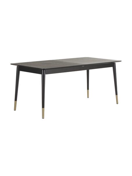Table extensible Fenwood, 180 - 260 x 90 cm, Bois de chêne noir, larg. de 180 à 260 x prof. 90 cm