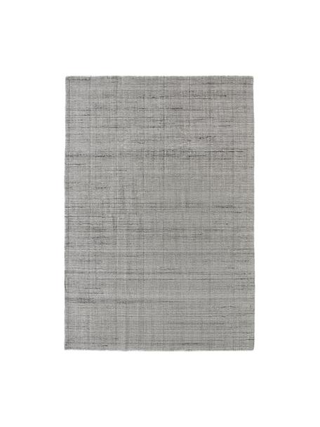 Handgeweven kortpolig vloerkleed Willow, 100% polyester, GRS-gecertificeerd, Grijs, wit, B 120 x L 180 cm (maat S)