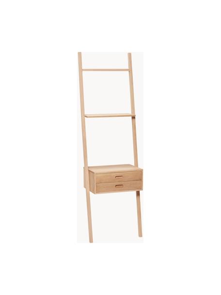 Ladderrek Lean van eikenhout, Eikenhout, FSC-gecertificeerd, Eikenhout, B 55 x H 180 cm