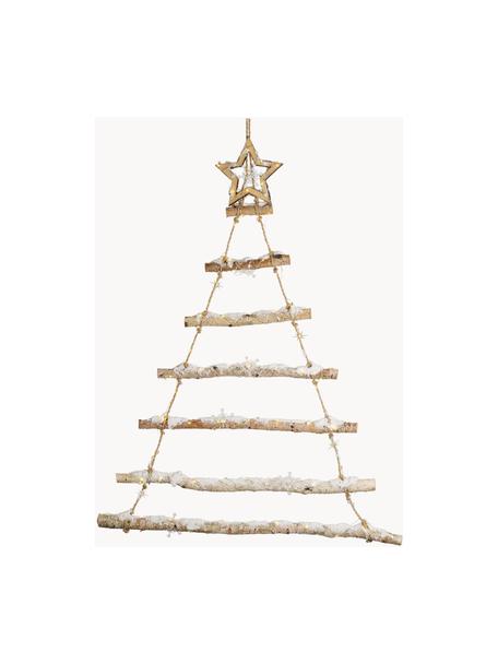 LED Wandobjekt Fores H 90 cm, batteriebetrieben, Holz, Braun, Beige, B 70 x H 90 cm