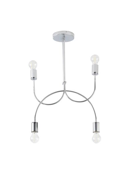 Plafoniera Bea, Struttura: metallo rivestito, Argentato, Larg. 49 x Alt. 69 cm