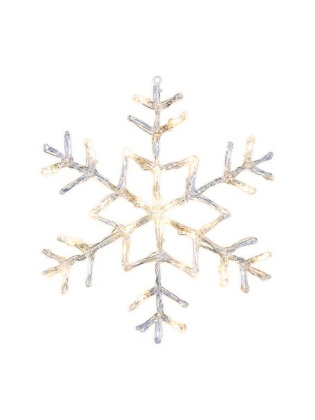 Pieza luminoso LED Snowflake Antarctica, Lámpara: plástico, Cable: plástico, Transparente, Ø 40 cm