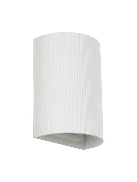 Applique Hilko, Paralume: resina sintetica, Struttura: metallo, Bianco, Larg. 19 x Alt. 25 cm