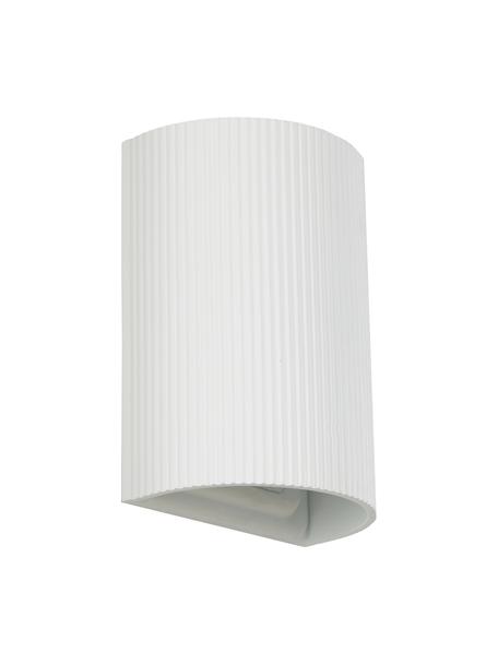 Moderne Wandleuchte Hilko in Weiß, Lampenschirm: Kunstharz, Weiß, B 19 x H 25 cm