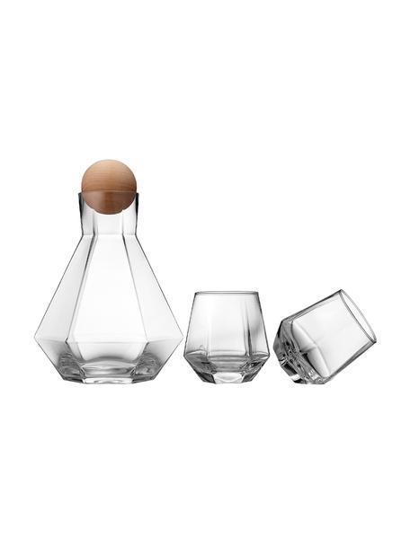 Whiskyset Jaxon van glas, 3-delig, Glas, Transparant, Set met verschillende formaten