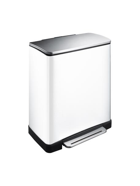 Papelera Recycle E-Cube, 28 L+18 L, Recipiente: acero, Blanco, plateado mate, An 50 x Al 65 cm, 28 L+18 L