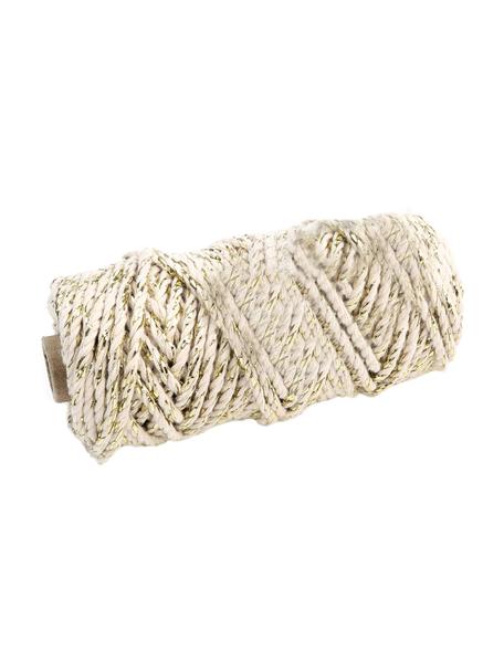 Corda regalo con filo lurex Twist, Cotone con filo lurex, Beige,  dorato, Lung. 25 m