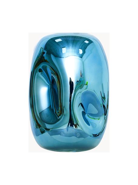 Design-Vase Gorgi, Glas, galvanisiert, Blau, Ø 15 x H 22 cm