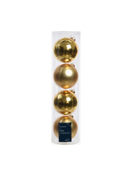 Boules de Noël Evergreen, sets de différentes tailles, Doré, Ø 10 cm, 4 pièces