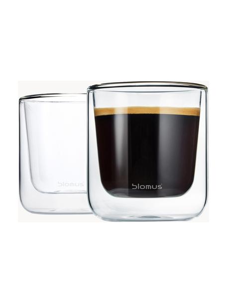 Mug double paroi Nero, 2 pièces, Verre, Transparent, Ø 8 x haut. 9 cm, 200 ml