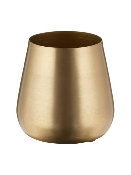 Kleine Deko-Vase Simply, Metall, beschichtet, Messingfarben, Ø 10 x H 9 cm