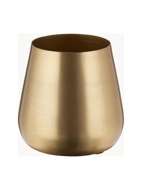 Kleine Deko-Vase Simply, H 9 cm, Metall, beschichtet, Goldfarben, Ø 10 x H 9 cm