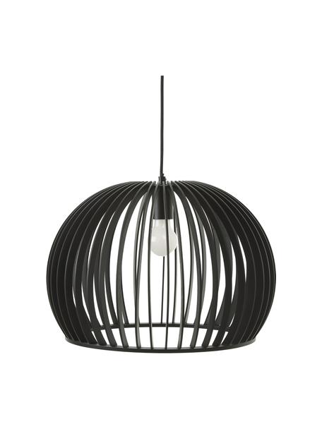 Lampa wisząca z drewna Avril, Czarny, Ø 45 x W 31 cm