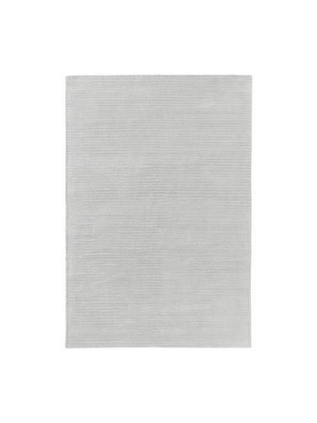 Tappeto soffice a pelo lungo con motivo a rilievo Wes, tessuto a mano, 100% poliestere, certificato GRS, Grigio, Larg. 80 x Lung. 150 cm (taglia XS)