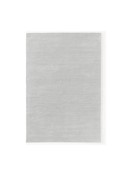 Nadýchaný koberec s vysokým vlasem a strukturovaným povrchem Wes, ručně tkaný, 100 % polyester, certifikace GRS, Světle šedá, Š 160 cm, D 230 cm (velikost M)