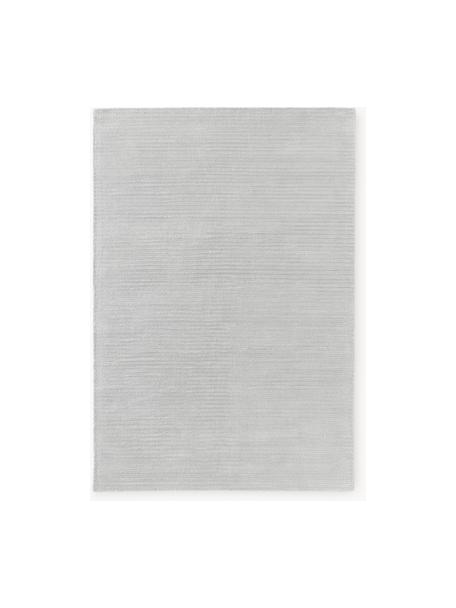 Nadýchaný koberec s vysokým vlasem a strukturovaným povrchem Wes, ručně tkaný, 100 % polyester, certifikace GRS, Světle šedá, Š 160 cm, D 230 cm (velikost M)