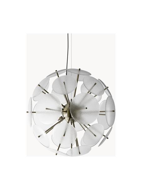Hanglamp Mireille van glas, Lampenkap: glas, Semi-transparant, goudkleurig, Ø 55 x H 55 cm