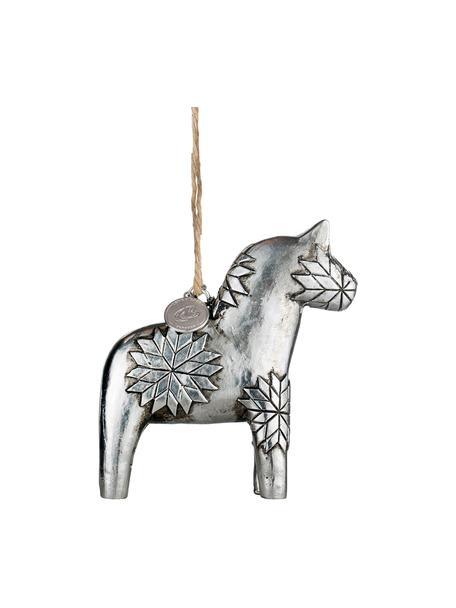 Décorations de sapin de Noël Serafina Horse haut. 9 cm, 2 pièces, Couleur argentée, larg. 8 x haut. 9 cm