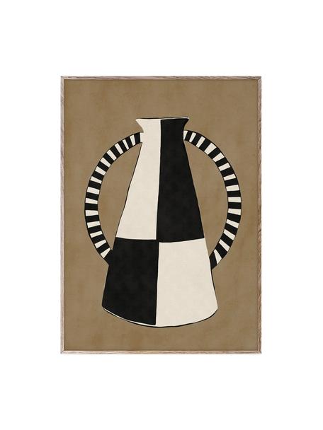 Poster con cornice The Carafe, Cartoncino opaco da 210 g firmato Hahnemühle, stampa digitale con 10 colori resistenti ai raggi UV, Terracotta, nero, bianco latte, Larg. 30 x Alt. 40 cm