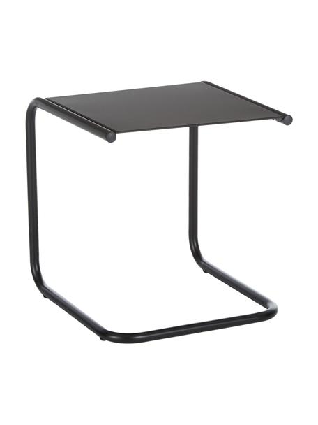 Tavolino da esterno in metallo Club, Struttura: alluminio verniciato a po, Nero, Larg. 40 x Prof. 40 cm