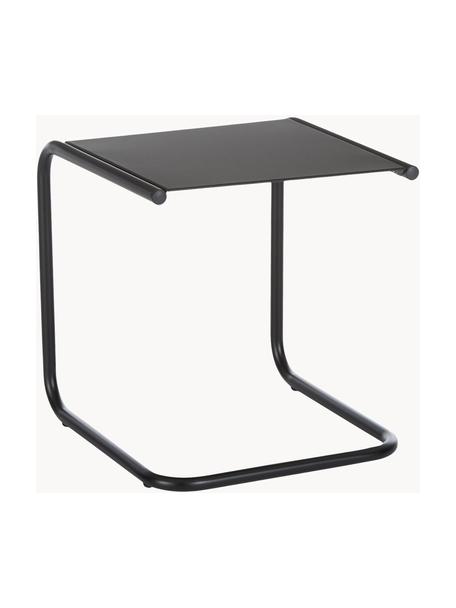 Table d'appoint de jardin en métal Club, Noir, larg. 40 x prof. 40 cm