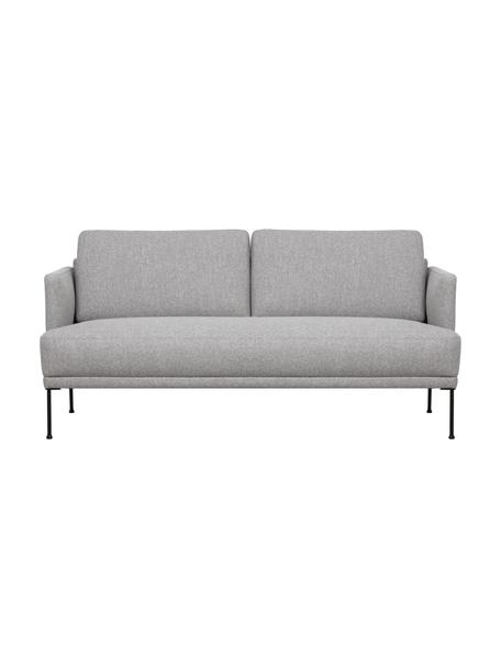 Sofa z metalowymi nogami Fluente (2-osobowa), Tapicerka: 80% poliester, 20% ramia , Nogi: metal malowany proszkowo, Jasny szary, S 166 x G 85 cm