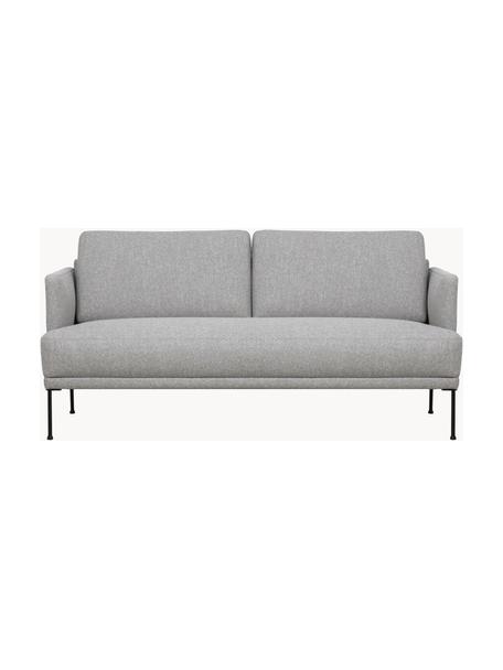 Sofa Fluente (2-Sitzer), Bezug: 80% Polyester, 20% Ramie , Gestell: Massives Kiefernholz, FSC, Füße: Metall, pulverbeschichtet, Webstoff Hellgrau, B 166 x T 85 cm