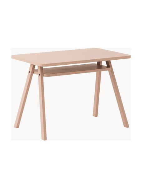 Bureau en hêtre pour enfant Growing Green, Bois de hêtre, contreplaqué, Rose pâle, larg. 70 x prof. 45 cm