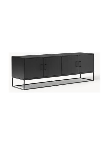 Buffet en bois de manguier massif Lyle, Noir, larg. 180 x haut. 60 cm