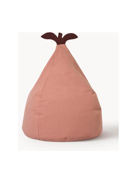 Sitzsack Pear Bean aus Bio-Baumwolle, Bezug: 100 % Bio-Baumwolle, GOTS, Altrosa, Pflaume, B 55 x H 85 cm