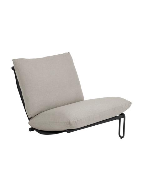 Fotel modułowy z metalowym stelażem Blixt, Tapicerka: poliester, Stelaż: tkanina, metal powlekany, Czarny, szary, S 103 x G 78 cm