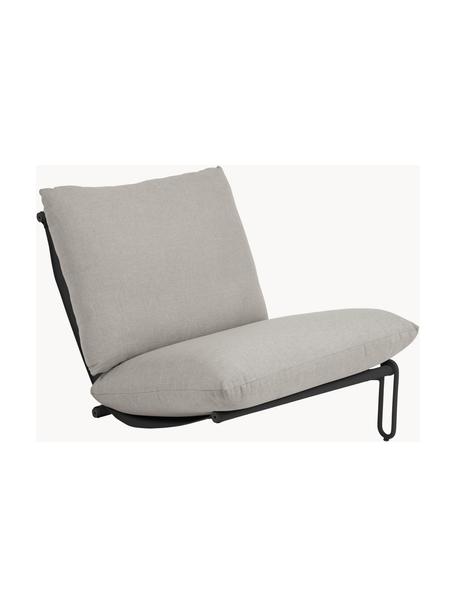 Module supplémentaire pour fauteuil modulaire avec structure métallique Blixt, Tissu grège, cadre noir, larg. 103 x prof. 78 cm